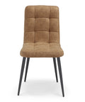 Sedia imbottita con gambe in metallo