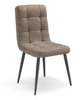 Sedia imbottita con gambe in metallo