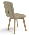 Sedia imbottita con gambe in legno