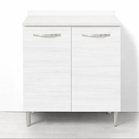 Base per cucina componibile da 80 cm con 2 ante linea MAKA, realizzata in legno 100% MADE IN ITALY