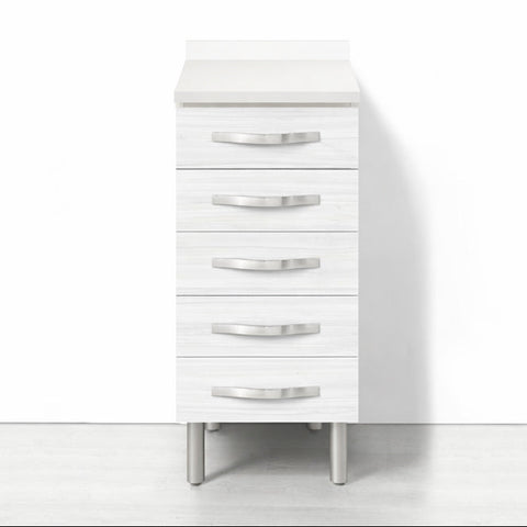Cassettiera per cucina componibile da 40 cm con 5 cassetti linea MAKA, realizzata in legno 100% MADE IN ITALY