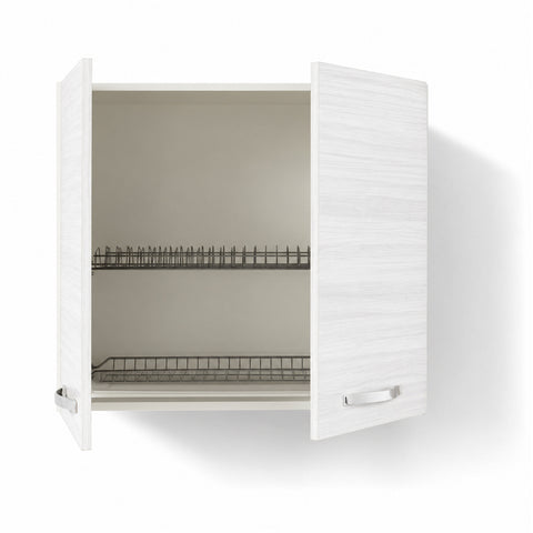 Pensile Colapiatti per cucina componibile da 80 cm con 2 ante linea MAKA, realizzata in legno 100% MADE IN ITALY