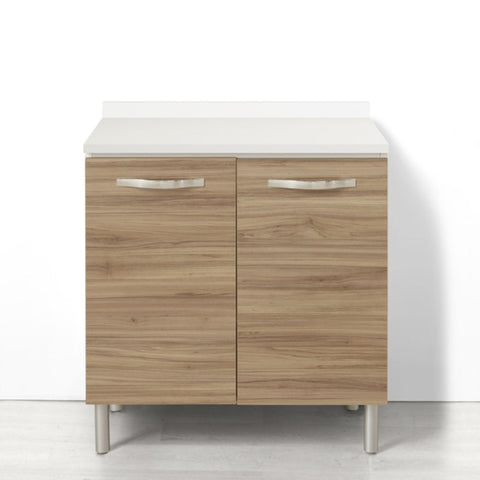 Base per cucina componibile da 80 cm con 2 ante linea MAKA, realizzata in legno 100% MADE IN ITALY