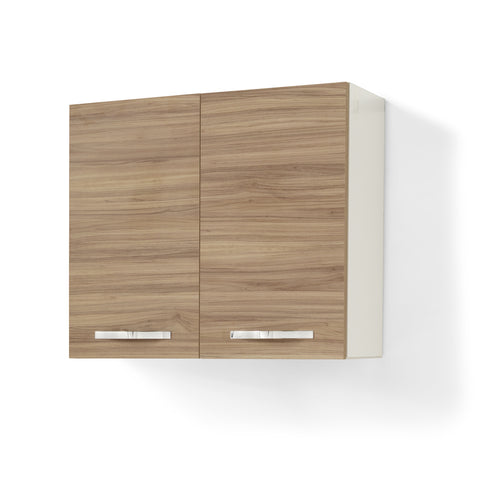 Pensile per cucina componibile da 80 cm con 2 ante linea MAKA, realizzata in legno 100% MADE IN ITALY