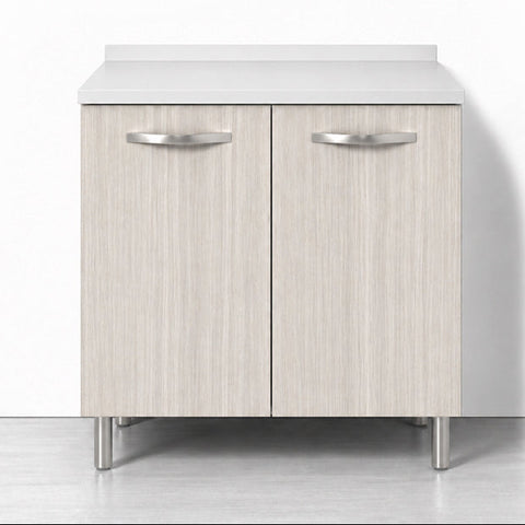 Base per cucina componibile da 80 cm con 2 ante linea MAKA, realizzata in legno 100% MADE IN ITALY