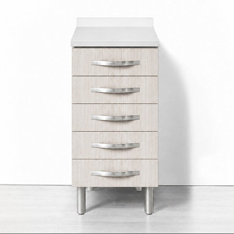 Cassettiera per cucina componibile da 40 cm con 5 cassetti linea MAKA, realizzata in legno 100% MADE IN ITALY