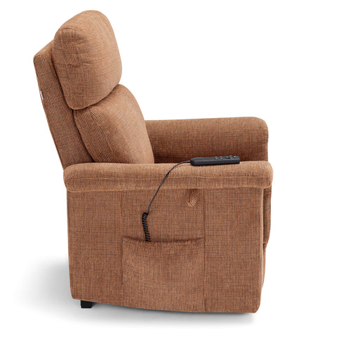 Poltrona elettrica relax 4 motori Marsiglia con poggiatesta e cuscino lombare regolabili, Kit Optional Roller System e Kit Optional Batteria