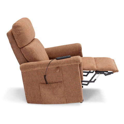 Poltrona elettrica relax 4 motori Marsiglia con poggiatesta e cuscino lombare regolabili, Kit Optional Roller System e Kit Optional Batteria