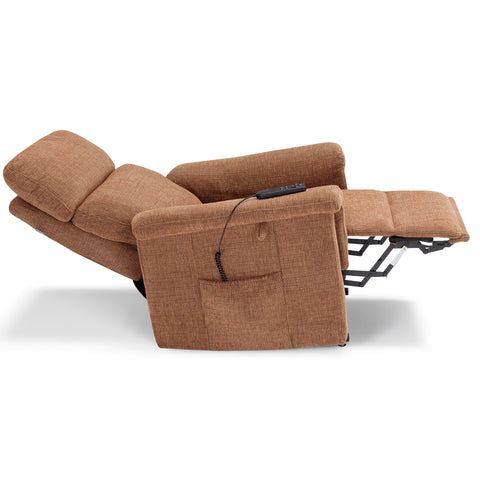 Poltrona elettrica relax 4 motori Marsiglia con poggiatesta e cuscino lombare regolabili, Kit Optional Roller System e Kit Optional Batteria