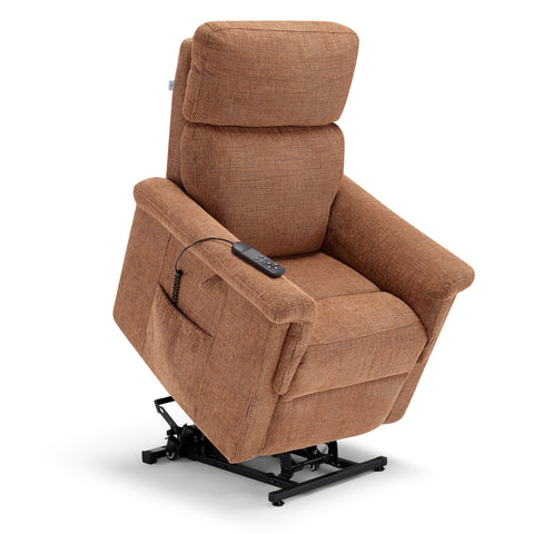 Poltrona elettrica relax 4 motori Marsiglia con poggiatesta e cuscino lombare regolabili, Kit Optional Roller System e Kit Optional Batteria