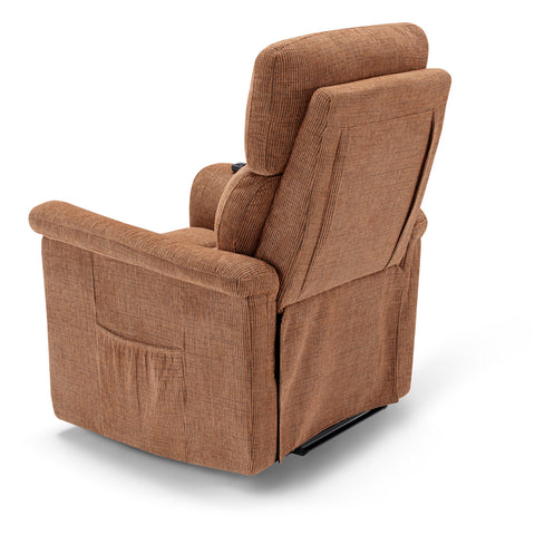 Poltrona elettrica relax 4 motori Marsiglia con poggiatesta e cuscino lombare regolabili, Kit Optional Roller System e Kit Optional Batteria