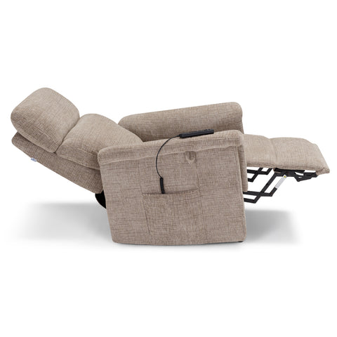 Poltrona elettrica relax 4 motori Marsiglia con poggiatesta e cuscino lombare regolabili, Kit Optional Roller System e Kit Optional Batteria