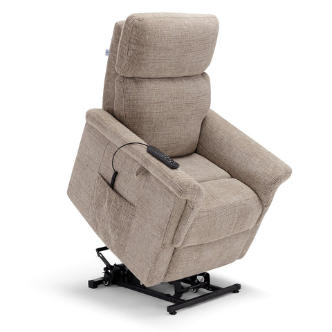 Poltrona elettrica relax 4 motori Marsiglia con poggiatesta e cuscino lombare regolabili, Kit Optional Roller System e Kit Optional Batteria