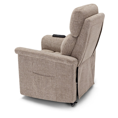 Poltrona elettrica relax 4 motori Marsiglia con poggiatesta e cuscino lombare regolabili, Kit Optional Roller System e Kit Optional Batteria