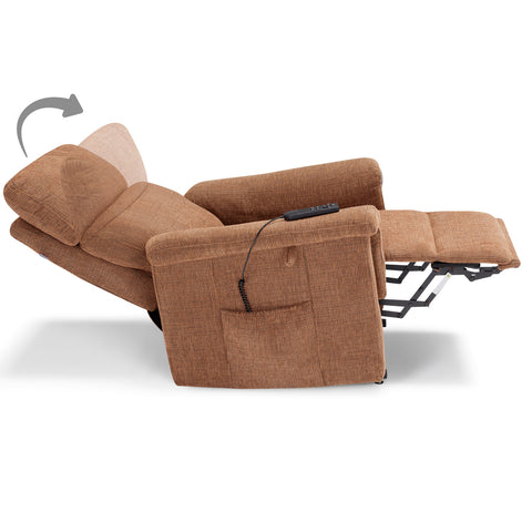 Poltrona elettrica relax 4 motori Marsiglia con poggiatesta e cuscino lombare regolabili, Kit Optional Roller System e Kit Optional Batteria