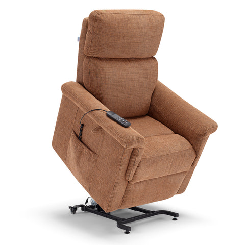 Poltrona elettrica relax 4 motori Marsiglia con poggiatesta e cuscino lombare regolabili, Kit Optional Roller System e Kit Optional Batteria