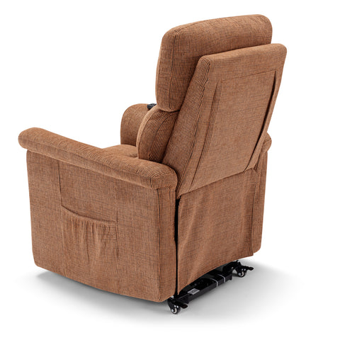 Poltrona elettrica relax 4 motori Marsiglia con poggiatesta e cuscino lombare regolabili, Kit Optional Roller System e Kit Optional Batteria