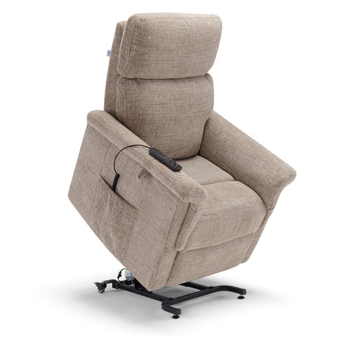 Poltrona elettrica relax 4 motori Marsiglia con poggiatesta e cuscino lombare regolabili, Kit Optional Roller System e Kit Optional Batteria