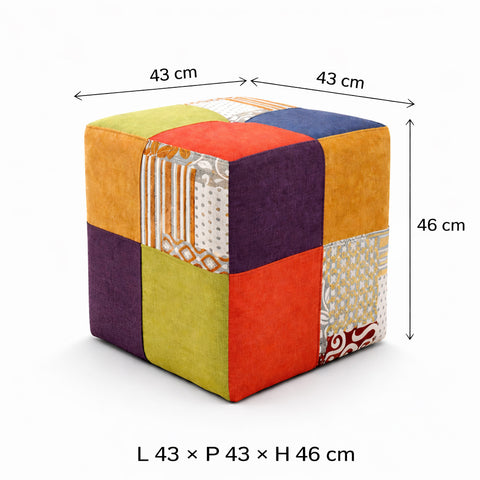 Pouf artigianale 100% MADE IN ITALY modello Michela