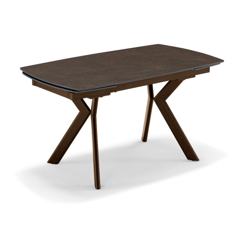 Tavolo da pranzo 140x80 allungabile modello MILOS top in grès ceramico