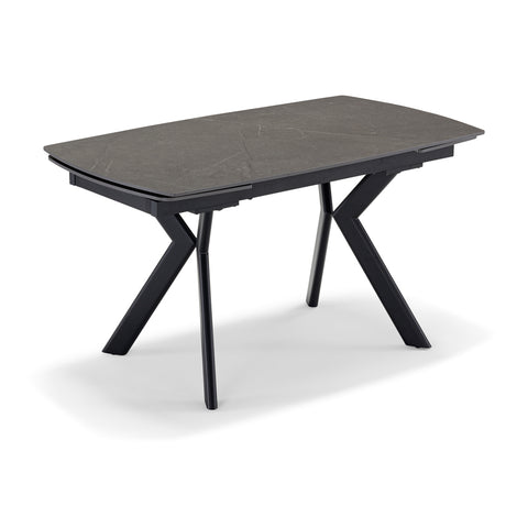 Tavolo da pranzo 140x80 allungabile modello MILOS top in grès ceramico