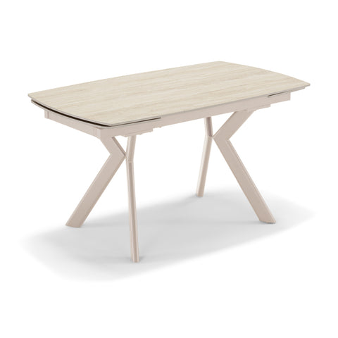 Tavolo da pranzo 140x80 allungabile modello MILOS top in grès ceramico