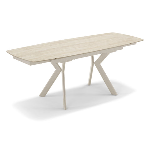 Tavolo da pranzo 140x80 allungabile modello MILOS top in grès ceramico