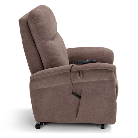 Poltrona elettrica relax 4 motori Parigi con poggiatesta e cuscino lombare regolabili, Kit Optional Roller System e Kit Optional Batteria
