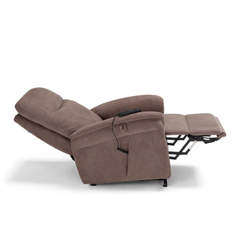 Poltrona elettrica relax 4 motori Parigi con poggiatesta e cuscino lombare regolabili, Kit Optional Roller System e Kit Optional Batteria