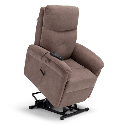 Poltrona elettrica relax 4 motori Parigi con poggiatesta e cuscino lombare regolabili, Kit Optional Roller System e Kit Optional Batteria