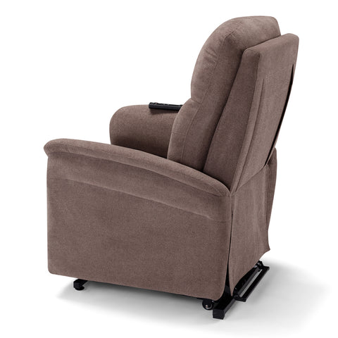 Poltrona elettrica relax 4 motori Parigi con poggiatesta e cuscino lombare regolabili, Kit Optional Roller System e Kit Optional Batteria