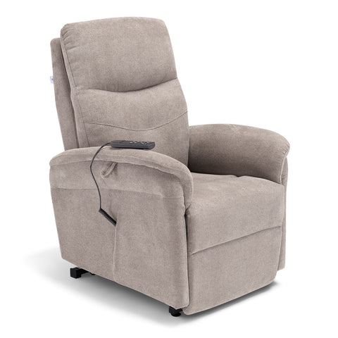Poltrona elettrica relax 4 motori Parigi con poggiatesta e cuscino lombare regolabili, Kit Optional Roller System e Kit Optional Batteria