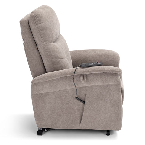 Poltrona elettrica relax 4 motori Parigi con poggiatesta e cuscino lombare regolabili, Kit Optional Roller System e Kit Optional Batteria