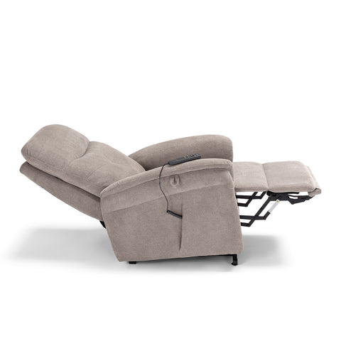 Poltrona elettrica relax 4 motori Parigi con poggiatesta e cuscino lombare regolabili, Kit Optional Roller System e Kit Optional Batteria