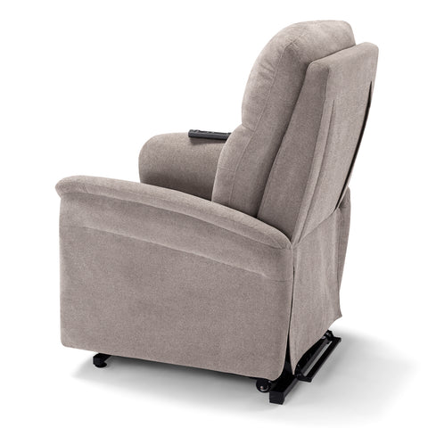 Poltrona elettrica relax 4 motori Parigi con poggiatesta e cuscino lombare regolabili, Kit Optional Roller System e Kit Optional Batteria