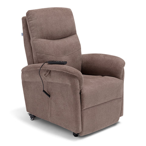 Poltrona elettrica relax 4 motori Parigi con poggiatesta e cuscino lombare regolabili, Kit Optional Roller System e Kit Optional Batteria