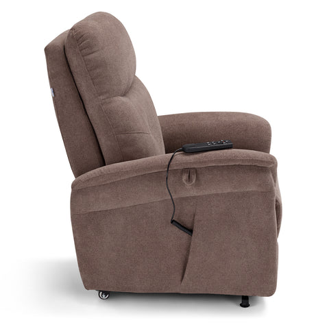 Poltrona elettrica relax 4 motori Parigi con poggiatesta e cuscino lombare regolabili, Kit Optional Roller System e Kit Optional Batteria