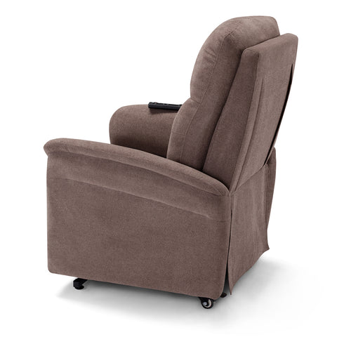 Poltrona elettrica relax 4 motori Parigi con poggiatesta e cuscino lombare regolabili, Kit Optional Roller System e Kit Optional Batteria