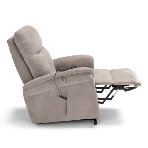 Poltrona elettrica relax 4 motori Parigi con poggiatesta e cuscino lombare regolabili, Kit Optional Roller System e Kit Optional Batteria