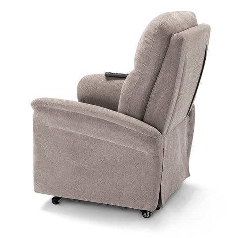 Poltrona elettrica relax 4 motori Parigi con poggiatesta e cuscino lombare regolabili, Kit Optional Roller System e Kit Optional Batteria