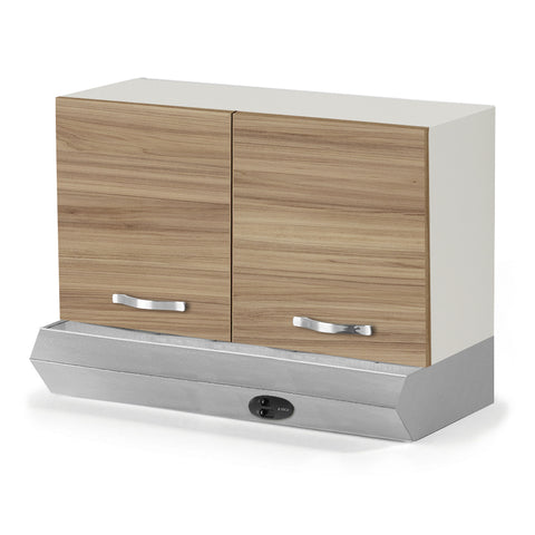 Pensile sopra cappa per cucina componibile da 90 cm con 2 ante linea MAKA, realizzato in legno 100% MADE IN ITALY