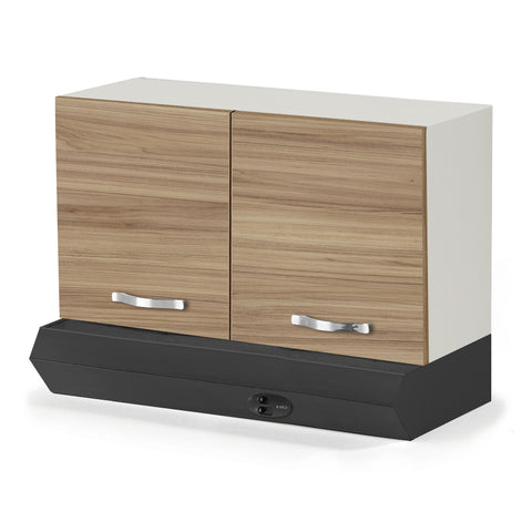 Pensile sopra cappa per cucina componibile da 90 cm con 2 ante linea MAKA, realizzato in legno 100% MADE IN ITALY