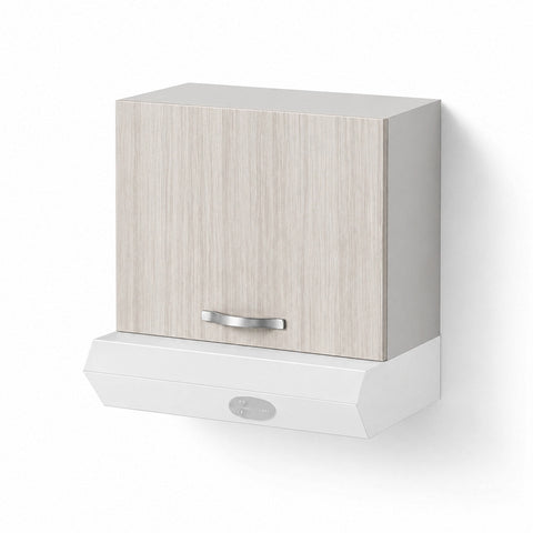 Pensile sopra cappa per cucina componibile da 60 cm con un’anta linea MAKA, realizzato in legno 100% MADE IN ITALY