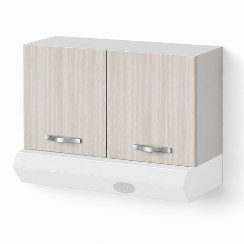 Pensile sopra cappa per cucina componibile da 90 cm con 2 ante linea MAKA, realizzato in legno 100% MADE IN ITALY