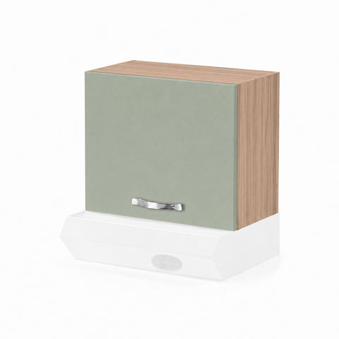 Pensile sopra cappa per cucina componibile da 60 cm con un’anta linea MAKA, realizzato in legno 100% MADE IN ITALY