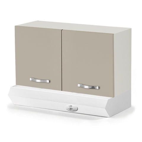 Pensile sopra cappa per cucina componibile da 90 cm con 2 ante linea MAKA, realizzato in legno 100% MADE IN ITALY