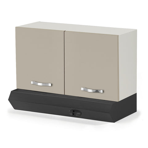 Pensile sopra cappa per cucina componibile da 90 cm con 2 ante linea MAKA, realizzato in legno 100% MADE IN ITALY
