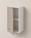 Pensile sospeso per cucina componibile da 40 cm con anta singola finitura olmo chiaro effetto legno, struttura bianca e pratico ripiano interno. Soluzione compatta e funzionale per aumentare lo spazio contenitivo e completare cucine moderne e contemporanee.