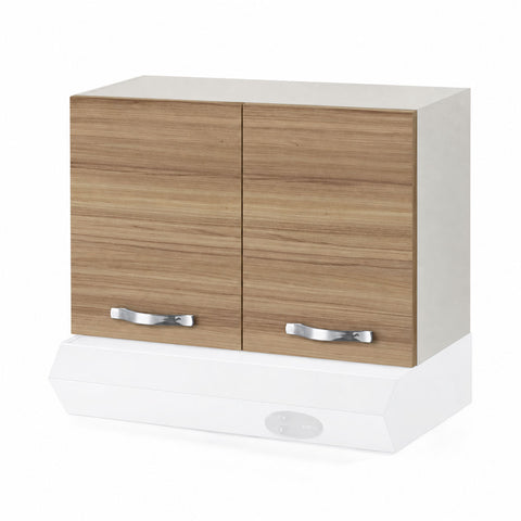 Pensile sopra cappa per cucina componibile da 60 cm con due ante linea MAKA, realizzato in legno 100% MADE IN ITALY