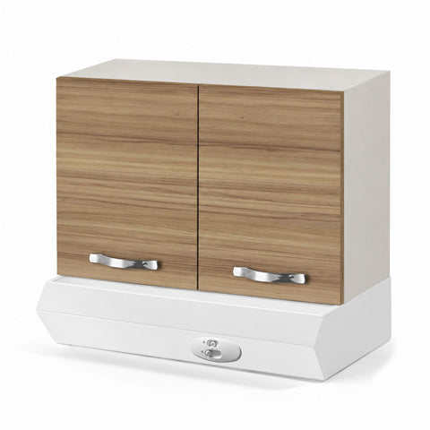 Pensile sopra cappa per cucina componibile da 60 cm con due ante linea MAKA, realizzato in legno 100% MADE IN ITALY